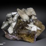 Fluorite and Calcite<br />Minerva I Mine, Ozark-Mahoning group, Cave-in-Rock Sub-District, Hardin County, Illinois, USA<br />105 x 80 mm<br /> (Author: Manuel Mesa)