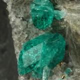 Beryl (variety emerald), Calcite, Pyrite, Muscovite<br />Chivor mining district, Municipio Chivor, Eastern Emerald Belt, Boyacá Department, Colombia<br />126x68x42, xls up to 10mm<br /> (Author: Fiebre Verde)