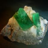 Beryl (variety emerald)<br />Muzo mining district, Western Emerald Belt, Boyacá Department, Colombia<br />34mm x 32mm x 14mm<br /> (Author: franjungle)