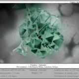 Adamite<br />Christiana Mine, Kamariza Mines, Agios Konstantinos, Lavrion Mining District, Attikí (Attica) Prefecture, Greece<br />fov 1.7 mm<br /> (Author: ploum)