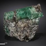 Beryl (variety emerald)<br />Malyshevo, Sverdlovsk Oblast, Ural, Russia<br />83 X 73 mm<br /> (Author: Manuel Mesa)