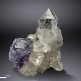 Fluorite on QuartzYaogangxian Mine, Yizhang, Chenzhou Prefecture, Hunan Province, China88 X 70 mm (Author: Manuel Mesa)