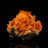 Wulfenite with Mimetite<br />San Francisco Mine, Cerro Prieto, Cucurpe, Municipio Cucurpe, Sonora, Mexico<br />10.0	x 7.5 x 7.5 cm<br /> (Author: MIM Museum)