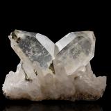Quartz (japan law twin) with Pyrite<br />Spruce claim, Goldmyer Hot Springs, King County, Washington, USA<br />10.0	x 5.0 x 6.5 cm<br /> (Author: MIM Museum)