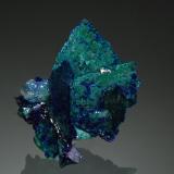 Malachite after azurite<br />Nchanga Mine, Chingola, Chingola District, Copperbelt Province, Zambia<br />2.2 x 2.6 cm<br /> (Author: crosstimber)