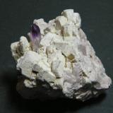 Quartz (variety amethyst) on Feldspar<br />Brandberg area, Erongo Region, Namibia<br />46mm x 46mm x 32mm<br /> (Author: Heimo Hellwig)