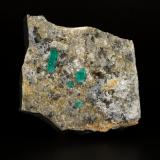 Beryl (variety emerald), Albite (variety cleavelandite), Calcite, Dolomite, Pyrite<br />Chivor mining district, Municipio Chivor, Eastern Emerald Belt, Boyacá Department, Colombia<br />72x71x23mm, xl=14mm<br /> (Author: Fiebre Verde)