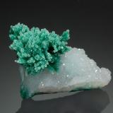 Malachite with quartz<br />San Manuel Mine, San Manuel, San Manuel District, Pinal County, Arizona, USA<br />1.9 x 2.3 cm<br /> (Author: crosstimber)