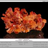 Vanadinite<br />Mibladen (Mibladen mining district), Midelt, Midelt Province, Drâa-Tafilalet Region, Morocco<br />fov 50 mm<br /> (Author: ploum)