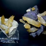 Calcite<br />Denton Mine, Goose Creek Mine group, Harris Creek Sub-District, Hardin County, Illinois, USA<br />Left: 10 cm x 14.2 cm x 11.5 cm, Right: 18.5 cm x 16.9 cm x 9.8 cm<br /> (Author: Turbo)