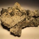 Bournonite, Pyrite, Calcite<br />Pachapaqui mining district, Pachapaqui, Aquia District, Bolognesi Province, Ancash Department, Peru<br />134 mm x 97 mm x 60 mm<br /> (Author: Robert Seitz)