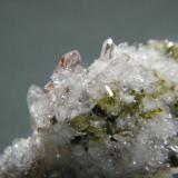 Quartz on Epidote<br />Goboboseb Mountains, Brandberg area, Erongo Region, Namibia<br />61mm x 42mm x 23mm<br /> (Author: Heimo Hellwig)