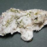 Quartz on Epidote<br />Goboboseb Mountains, Brandberg area, Erongo Region, Namibia<br />61mm x 42mm x 23mm<br /> (Author: Heimo Hellwig)