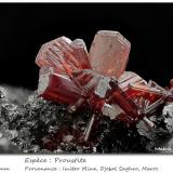 Proustite<br />Imiter District, Tinghir Province, Drâa-Tafilalet Region, Morocco<br />fov 5.0 mm<br /> (Author: ploum)