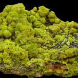 Autunite<br />Margnac II Mine, Compreignac, Bellac, Haute-Vienne Department, Nouvelle-Aquitaine, France<br />10 x 7 cm<br /> (Author: Benj)