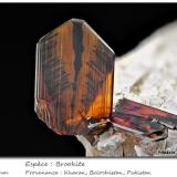 Brookite<br />Kharan, Kharan District, Balochistan (Baluchistan), Pakistan<br />fov 20 mm<br /> (Author: ploum)