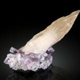 Calcite and Fluorite<br />Minerva I Mine, Ozark-Mahoning group, Cave-in-Rock Sub-District, Hardin County, Illinois, USA<br />2.3 x 5.3 cm<br /> (Author: crosstimber)
