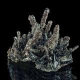 Baryte, Stibnite<br />Roata Mine, Cavnic mining area, Cavnic, Maramures, Romania<br />4,8 x 3,9 x 3,2 cm<br /> (Author: Niels Brouwer)