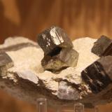 Pyrite<br />Ampliación a Victoria Mine, De Alcarama Range, Navajún, Comarca Cervera, La Rioja, Spain<br />114mm x 55mm x 73mm<br /> (Author: franjungle)