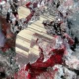 CinabrioMina Las Cuevas, Almadén, Comarca Valle de Alcudia, Ciudad Real, Castilla-La Mancha, EspañaCristal de 1 cm. (Autor: Antonio P. López)