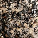 Chalcocita (Calcosina)Distrito Kambove, Cinturón de cobre de Katanga, Katanga (Shaba), República Democrática del Congo (Zaire)Cristales de 3-4 mm. (Autor: Antonio P. López)