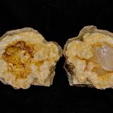 Calcite on Dolomite<br />Washington County, Indiana, USA<br />the calcite is 5 cm<br /> (Author: Bob Harman)