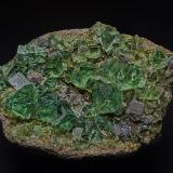 Fluorite, Galena<br />Rogerley Mine, Frosterley, Weardale, North Pennines Orefield, County Durham, England / United Kingdom<br />11.1 x 8.2 cm<br /> (Author: am mizunaka)