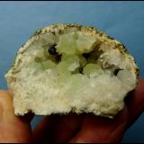 Pumpellyite, Prehnite; Quartz; Calcite<br />Goboboseb Mountains, Brandberg area, Erongo Region, Namibia<br />61 x 60 x 36 mm<br /> (Author: Pierre Joubert)