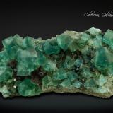 Fluorita con Galena<br />Mina Rogerley, corte West Cross, Frosterley, Weardale, North Pennines Orefield, County Durham, Inglaterra / Reino Unido<br />102 x 61 x 26 mm.<br /> (Autor: Rafael Galiana)