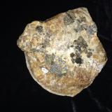 Calcite, Sphalerite<br />Mid-Continent Mine, Picher Field, Treece, Tri-State District, Cherokee County, Kansas, USA<br />150 mm x 150 mm x 95 mm<br /> (Author: Robert Seitz)