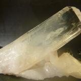 Quartz<br />San Cristobal, Municipio Suaita, Santander Department, Colombia<br />86mm x 60mm x 35mm. Main crystal size: 93mm x 26mm x 11mm.<br /> (Author: franjungle)