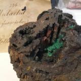 Malachite<br />Hollertszug Mine (Hollerter Zug Mine), Dermbach, Herdorf, Altenkirchen (Westerwald), Siegerland, Rhineland-Palatinate/Rheinland-Pfalz, Germany<br />10 x 9 cm<br /> (Author: Andreas Gerstenberg)