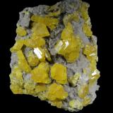 Azufre<br />Minas Cianciana, Cianciana, Provincia Agrigento (Girgenti), Sicilia, Italia<br />13 x 12 cm.<br /> (Autor: Antonio P. López)