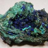 Azurite and Malachite<br />Tschudi Mine, Otavi, Otjozondjupa Region, Namibia<br />85mm x 60mm x 41mm<br /> (Author: Heimo Hellwig)