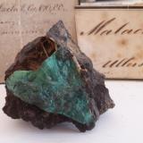 Malachite<br />Arme Hilfe Mine, Ullersreuth, Hirschberg (Saale), Saale-Orla-Kreis, Thuringia/Thüringen, Germany<br />6,5 x 5,5 cm<br /> (Author: Andreas Gerstenberg)