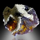 Fluorita y Calcita<br />Mina Denton, formación Sub-Rosiclare, Grupo Goose Creek Mine, Sub-Distrito Harris Creek, Condado Hardin, Illinois, USA<br />11 x 11 cm.<br /> (Autor: Antonio P. López)