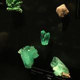 Phosphophyllite - just in case one is not enough you can see three of them... (Author: Fiebre Verde)