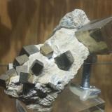 Pyrite<br />Ampliación a Victoria Mine, De Alcarama Range, Navajún, Comarca Cervera, La Rioja, Spain<br />78mm x 72mm x 46mm<br /> (Author: franjungle)