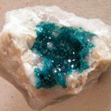 Dioptase<br />Kaokoveld Plateau, Kunene Region, Namibia<br />54mm x 34mm x 42mm<br /> (Author: Heimo Hellwig)