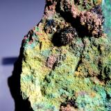 Vandenbrandeíta, Cuprosklodowskita y UranofanaMina Musonoi, Kolwezi, Distrito Kolwezi, Lualaba, Cinturón de cobre de Katanga, Katanga (Shaba), República Democrática del Congo (Zaire)Campo de visión 4 cm. (Autor: Antonio P. López)