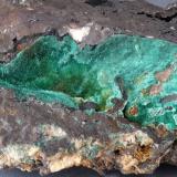 Malachite<br />Vahlberger Zug Mine, Rothemühle, Wenden, Olpe, Sauerland, North Rhine-Westphalia/Nordrhein-Westfalen, Germany<br />Picture width: approx. 15 cm<br /> (Author: Andreas Gerstenberg)