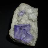 Fluorite, Quartz, Barite<br />Jebel Tirhemi, Taourirt, Taourirt Province, Oriental Region, Morocco<br />4.7 x 3.3 cm<br /> (Author: am mizunaka)
