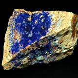 Azurita<br />Mina La Encontrada, Los Tejares, Ítrabo-Molvízar, Comarca Costa Granadina, Granada, Andalucía, España<br />10 x 6 cm.<br /> (Autor: Antonio P. López)
