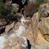 A trailer wreck washed down the river by floodwaters? (Author: Pierre Joubert)