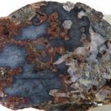 Cryolite (black), Fluorite (with Th), Siderite, Quartz, Galenite, Chalcopyrite<br />Ivigtut deposit, Ivittuut, Arsuk Fjord, Sermersooq, Greenland<br />FoV: 7 x 6 cm<br /> (Author: kakov)