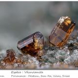 Vesuvianite<br />Felskinn, Fee Glacier, Saas Fee, Saas Valley, Zermatt - Saas Fee, Wallis (Valais), Switzerland<br />fov 4.5 mm<br /> (Author: ploum)