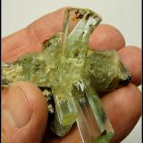 Beryl (variety aquamarine) with schorl<br />Erongo Mountain, Usakos, Erongo Region, Namibia<br />60 x 50 x 47 mm<br /> (Author: Pierre Joubert)