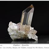 Quartz (variety smoky)<br />Les Courtes, Bassin du Talèfre, Mont Blanc Massif, Chamonix, Haute-Savoie, Auvergne-Rhône-Alpes, France<br />fov 60 mm<br /> (Author: ploum)