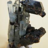 Beryl (variety aquamarine) and Schorl<br />Erongo Mountain, Usakos, Erongo Region, Namibia<br />48mm x 57mm x 35mm<br /> (Author: Heimo Hellwig)