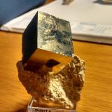 Pyrite<br />Ampliación a Victoria Mine, De Alcarama Range, Navajún, Comarca Cervera, La Rioja, Spain<br />Crystal size: 42mm x 40mm x 36mm<br /> (Author: franjungle)